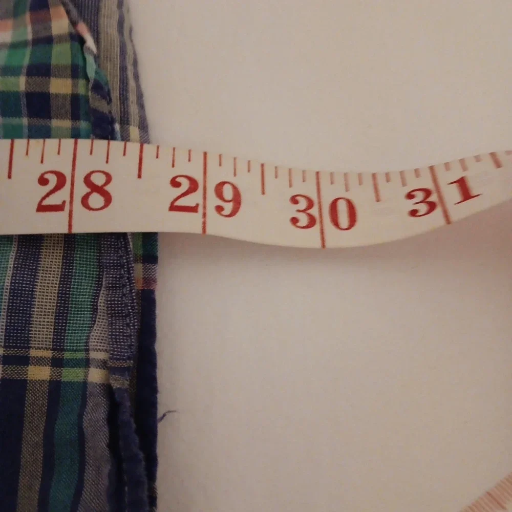J. Crew Button Down Men's Shirt‎ Sz. XL-Slim Blue Multi-Color Plaid Light Weight